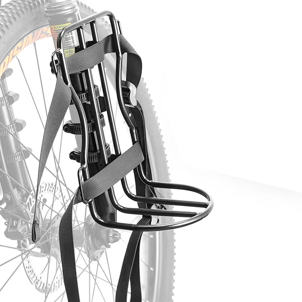 NEWBOLER Fahrrad-Vorderradgabel-Regal mit Metall-Fahrradgabel-Tasche, MTB, Rennrad-Racks, tragend, 10 l, tragbares Fahrradtaschen-Zubehör Image