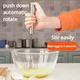 Zackoo frullino per le uova semiautomatico in acciaio inossidabile miscelatore manuale per crema per le uova frusta a pressione rotante Self Turning agitatore per uova strumenti di cottura