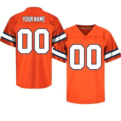 TEMU Customize And Number For Men's Football Jersey, Fashionable And Breathable Sports Top, Rugby Jersey