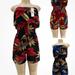 TEMU P22032 Women's Summer Floral Sleeveless Wide Leg Pants Jumpsuit Romper