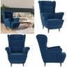 Fauteuil bleu velours - fauteuil - fauteuils - Home & Living