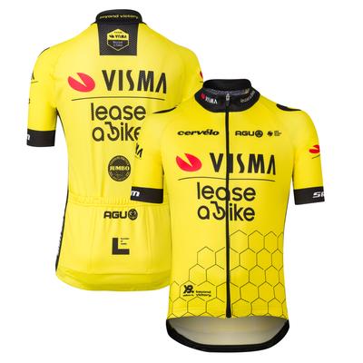 Team Visma Lease a Bike 2024 Replik Trikot - Kurzen Ärmeln - Kinder