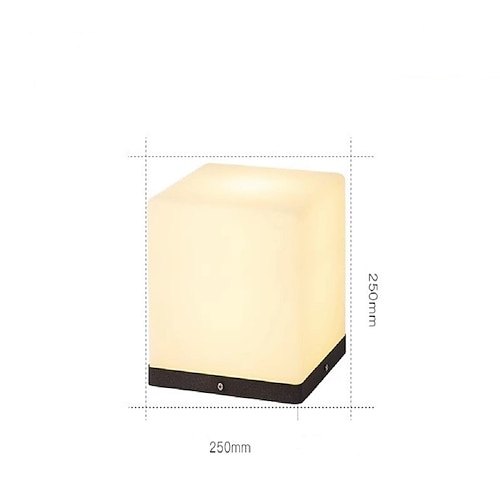 Lampade da parete per esterni a led bianco caldo 20/25/30/40cm lampada da giardino per patio lampada da pilastro quadrata per esterni semplicità ip54 lampade da giardino impermeabili da giardino 3000k