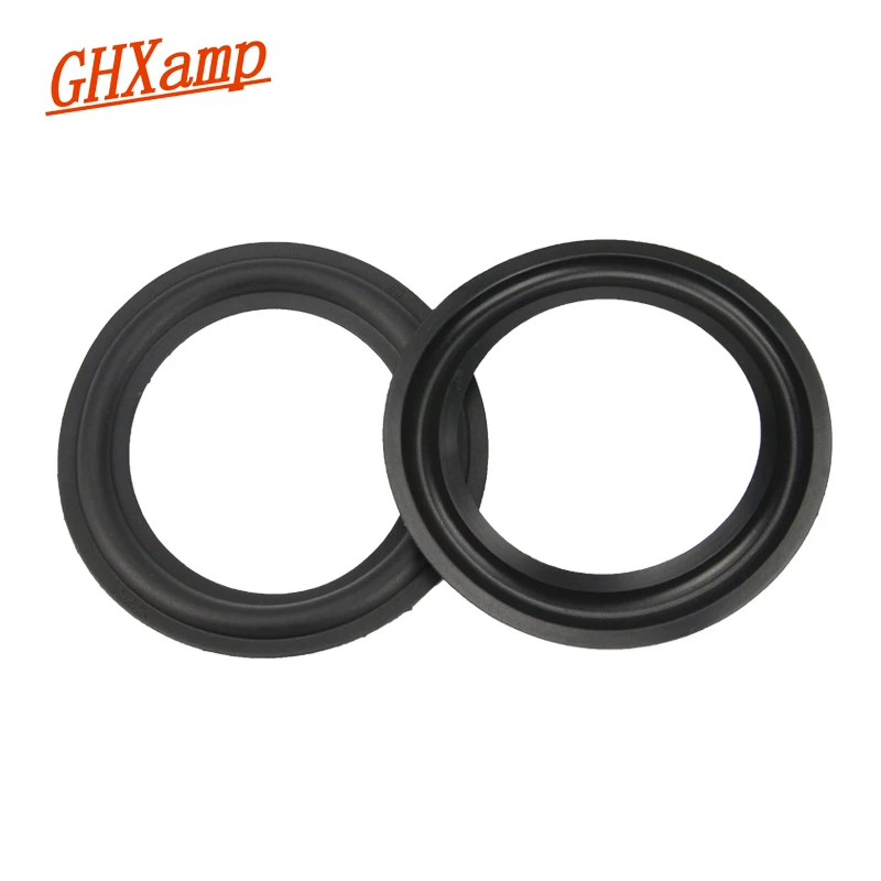 GHXAMP 4" inch 98mm Woofer Speaker Rubber Surround Suspension edge Bass Speaker repair Replacement Parts Universal 2PCS