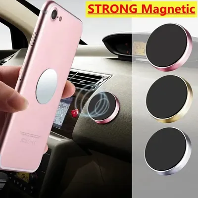 Universal Magnetic Car Phone Holder Magnet Mount Bracket Stick on Car Dashboard Wall All Mobile