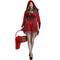 Rotkäppchen Kleid Cosplay Kostüm Kapuzenmantel Erwachsene Damen Punk Gothic Sexy Kostüm Party Karneval Einfaches Karnevalskostüm