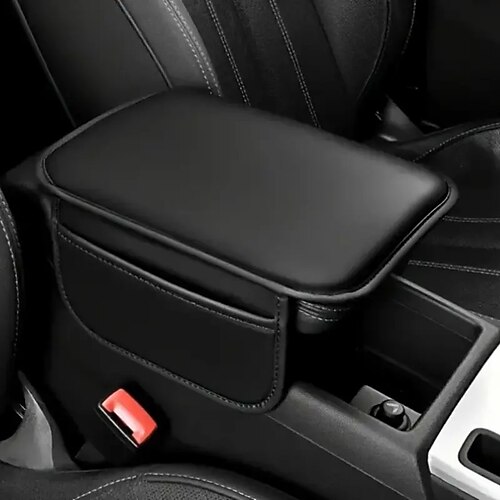 Auto Armlehne Booster Pad Auto Armlehne Box Pad Auto-montiert Auto Innen Schwarz Braun Rot Image