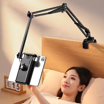 Tablet Holder for Bed with 90cm Metal Arm 360° Rotating Bed Tablet Mount Stand For iPad Stand 4.5~11