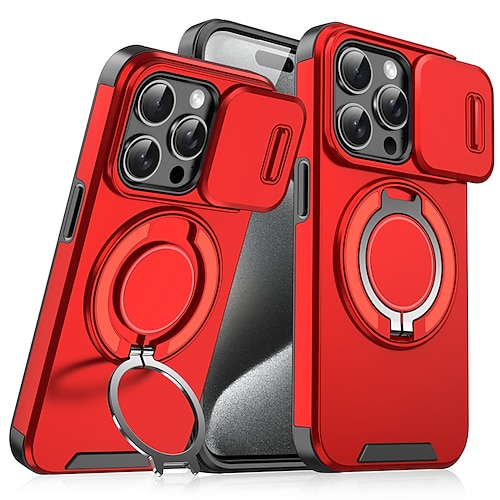 Handy Hülle Handyhüllen Für iPhone 17 Air iPhone 17e 16 15 14 Pro Max Plus 16e 13 12 11 Pro Max Rückseite Ringhalter Stoßfest PC Image