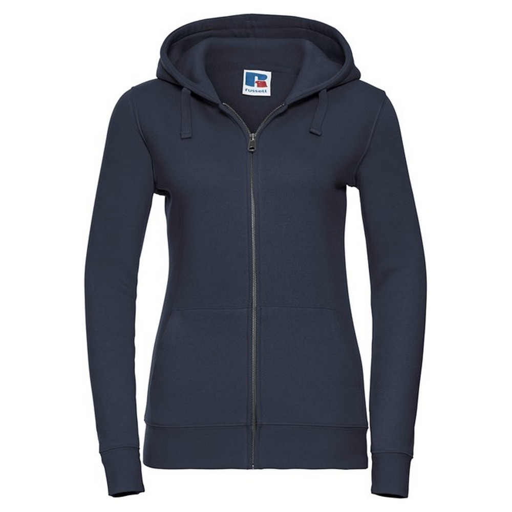 Russell - "Authentic" Hoodie mit durchgehendem Reißverschluss für Damen (Dunkelblau) Image