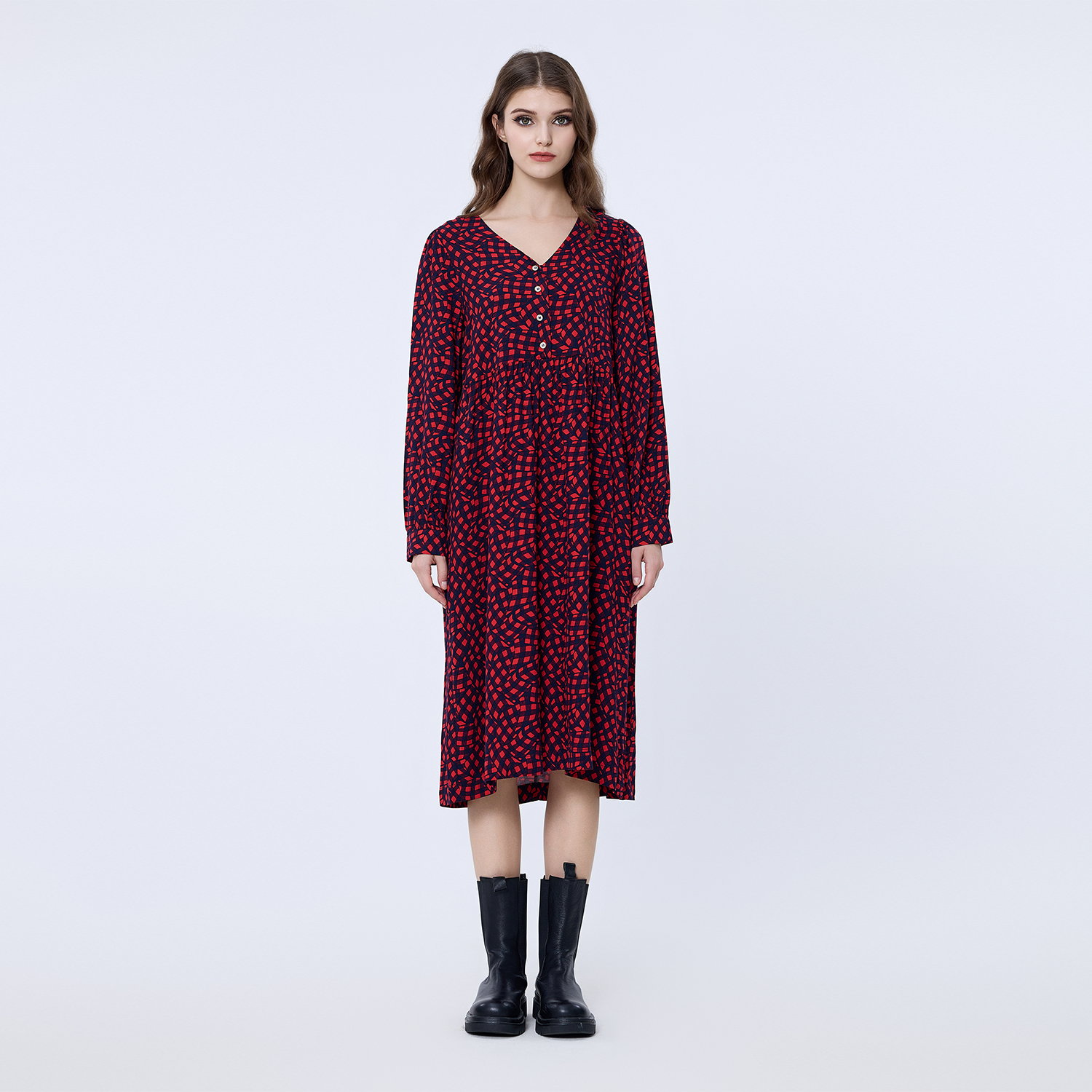 Lockeres Hemd-Kleid im Retro-Stil Image