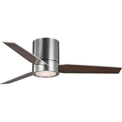 Progress Lighting 244959 - THREE-BLADE 44" BRUSHED NICKEL MID-CENTURY MODERN INDOOR CEILING FAN REVERS Indoor LED Ceiling Fan Fixture