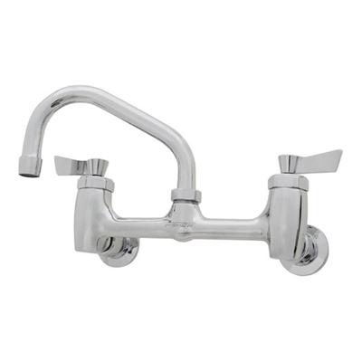 Fisher 13290 Backsplash-Mount Faucet with Full-Flow Aerator, 10" Swing Nozzle, and Lever Handles