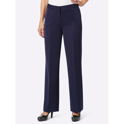Webhose LADY, Damen, Gr. 23, Kurzgrößen, blau (marine), 77% Polyester, 20% Viskose, 3% Elasthan, unifarben, lang, Hosen Image