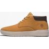 Schnürboots TIMBERLAND "SENECA BAYMID LACE UP SNEAKER", Gr. 45, gelb (wheat), Leder, sportlich, Schuhe, Winterstiefel, Schnürstiefel, Winterschuhe