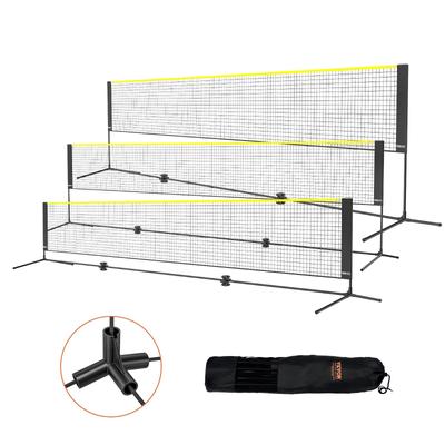 VEVOR Badminton Net, Height Adjustable Volleyball Net, 10ft Wide Foldable Pickleball Net, Portable Easy Setup Tennis Net Set.