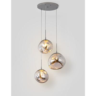 Barcelona Led - Dreiflammige Pendelleuchte aus Glas "kadnis" - 3 x E27 Image