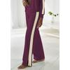 Sweathose S.OLIVER, Damen, Gr. 36/38, N-Gr, rot (dunkelrot), Obermaterial: 95% Baumwolle, 5% Elasthan, unifarben mit Farbeinsatz, modisch, bequem normal, Hosen, Loumngehose mit Kontraststreifen und Pipings, Loungewear