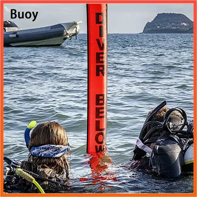 Surface Marker Buoy Colorful Visibility Safety Inflatable Scuba SMB Dive Alert Diver Below DSMB
