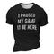 Herren Spiele Lustig T Shirt Kurzarm T-Shirt 3D-Druck Rundhalsausschnitt Hemd Vintage Cool Party Festtage Hellbraun Schwarz Rote Sommer Frühling Bekleidung S M L XL XXL XXXL