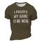 Herren Spiel Lustig T Shirt Kurzarm T-Shirt 3D-Druck Rundhalsausschnitt Hemd Vintage Cool Party Ferien Hellbraun Schwarz Rote Sommer Frühling Bekleidung S M L XL XXL XXXL