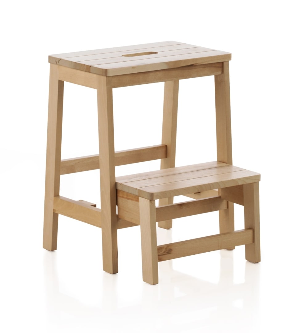 Tabouret en bouleau naturel