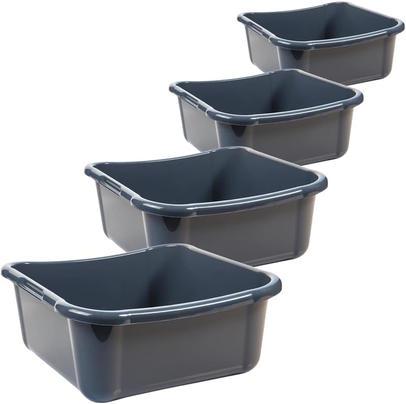 4er Set Waschschüsseln 12 Liter eckig Spülschüssel Image