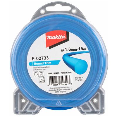 Makita - Mähfaden rund 1,6 mm x 15m Blau Round Trim E-02733