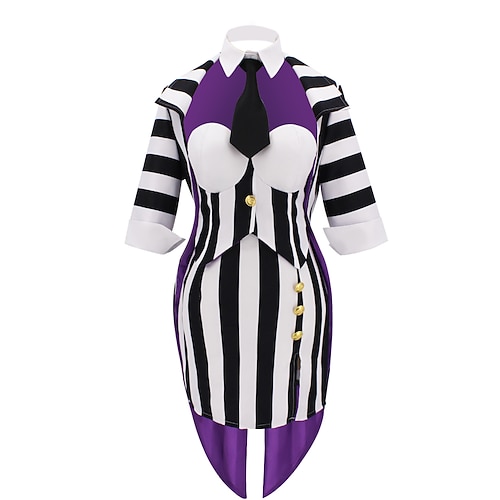 Lydia Deetz Karneval Mantel Cosplay Kostüm Beetlejuice Cosplay Erwachsene Damen Karneval Maskerade Party / Abend Einfaches Karnevalskostüm Verkleiden Image