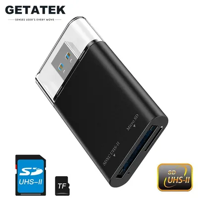Getatek USB 3.0 Card Reader SD4.0 UHS-II SD Micro SD TF Memory Card Adapter For PC Laptop