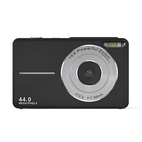 Digitalkamera 1080P 44MP Vlogging Kamera mit LCD-Bildschirm 16X Zoom Kompakt Tragbare Mini wiederaufladbare Kamera Valentinstagsgeschenke für Studenten Jugendliche Erwachsene Mädchen Jungen Image