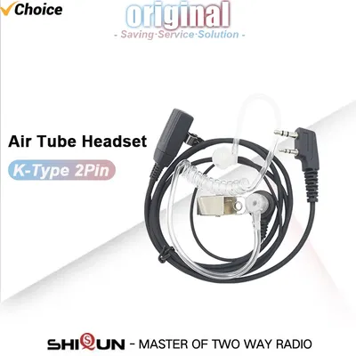 Baofeng UV-5R Walkie Talkie Headset with Mic 2 Pin Acoustic Air Tube Headset UV-18Pro Kenwood UV-13