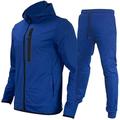 Per uomo Tuta da Ginnastica Tuta da Jogging Primavera Coulisse Tasca Blocco di colori Giacca e Pantaloni da Tuta Set di Abbigliamento Sportivo Bianco e blu Rosso nero Allenamento in Palestra Jogging