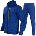Per uomo Tuta da Ginnastica Tuta da Jogging Primavera Coulisse Tasca Blocco di colori Giacca e Pantaloni da Tuta Set di Abbigliamento Sportivo Bianco e blu Rosso nero Allenamento in Palestra Jogging