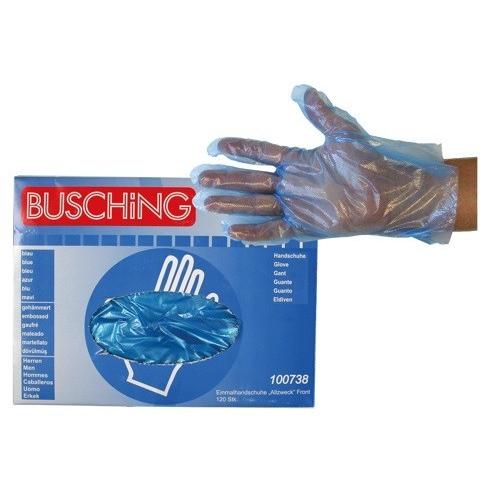 BUSCHiNG GmbH Tankstellen- und Werkstattgeräte Einmalhandschuhe 'Allzweck' blau Front Einweghandschuhe 100738