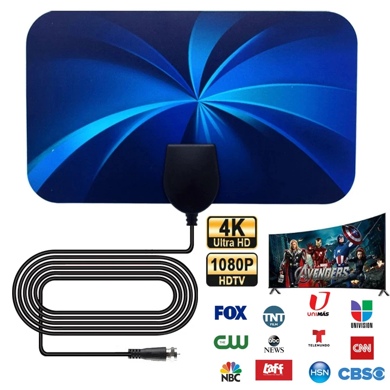 1080P TV Antenne Für Globale Digitale 4K TV DVB-T2 Booster HDTV Für RV außen Auto antenne Indoor Smart TV EU Stecker Image