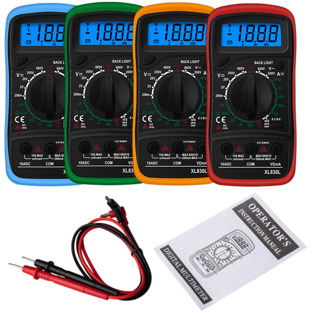 Aneng xl830l digital multimeter ac/dc voltmeter strom diode triode meter tester widerstände elektronische prüfwerkzeuge Image