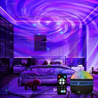 LED Star Galaxy Projector Lamp USB Auto Rotating Magic Ball Moon Light Colorful Starry Sky Remote