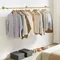 70.8 Inch Industrial Pipe Clothing Rack Wall Mounted Clothes Rail Garment Hanging Bar Rod Display