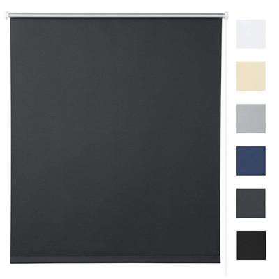 Verdunklungsrollo ohne Bohren Anthrazit, Thermorollo Klemmfix Fensterrollo Seitenzugrollo easyfix Image
