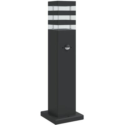 Wegeleuchte mit Bewegungsmelder Schwarz 50 cm Aluminium Vidaxl Image