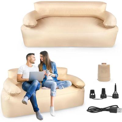 Naizy - Aufblasbares Sofa Luftsofa Outdoor Camping Dopple Aufblasbare Couch mit Rücken und Armlehne Image