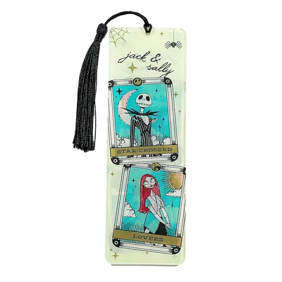 Disney The Nightmare Before Christmas Bookmark with Tassel Acrylic Jack and Sally 2 Side Book Mark