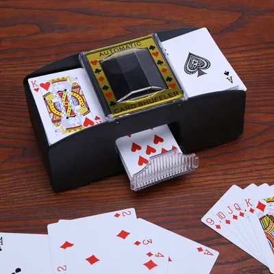 Automatic Card Shuffling Machine 1/2 Decks Electric Poker Card Shuffler USB Battery-Operated