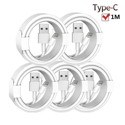 5-10pcs 1M Type c USB C Charger Cable For Samsung Galaxy s8 s10 s20 s22 s23 s24 htc xiaomi huawei