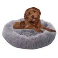 Paco Home - Letto Per Cani Per Gatti Soffice Cuscino Divano Coperta Cestino Per Cani Grigio, Ø80 cm