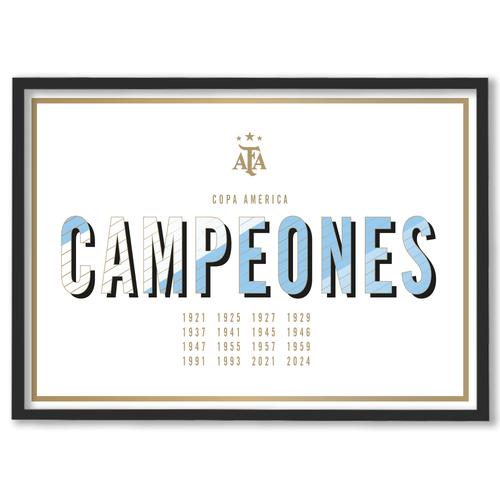 Argentinien Copa America Champions 2024 Druck – gerahmt A3