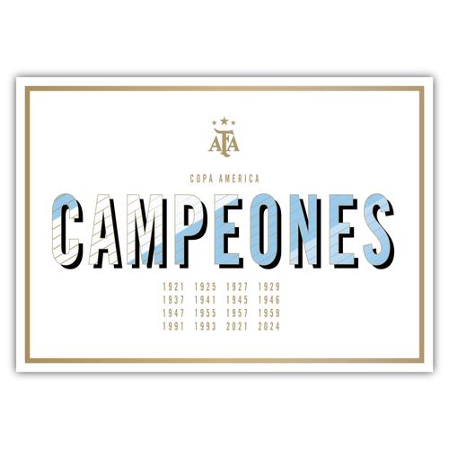 Argentinien Copa America Champions 2024 Druck – ungerahmt A3