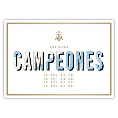 Argentinien Copa America Champions 2024 Druck – ungerahmt A3 Image