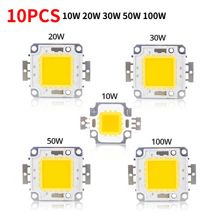 10 stücke LED Chip 10 W 20 W 30 W 50 W 100 W DC 12 V 32 V 36 V Hintergrundbeleuchtung Diode Lampen Perlen LED Matrix Für DIY Flutlicht Glühbirnen Strahler